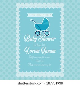 Vector Baby Shower Template Card Illustration Editable