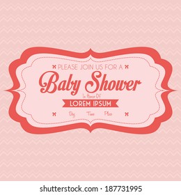 Vector Baby Shower Template Card Illustration Editable