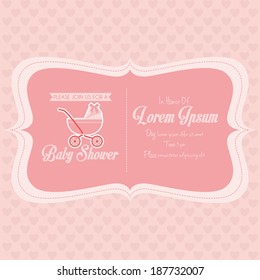 Vector Baby Shower Template Card Illustration Editable