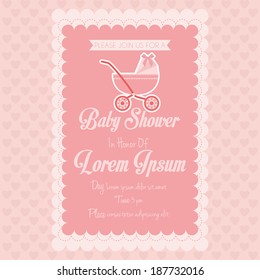 Vector Baby Shower Template Card Illustration Editable
