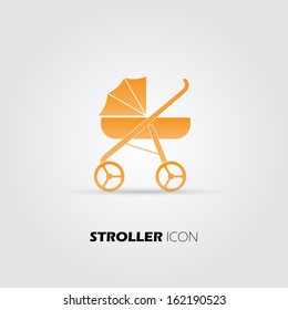 Vector baby Stroller icon