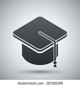 Vector bachelor's hat icon
