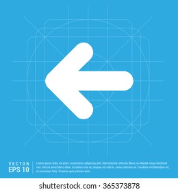 Vector Back arrow icon. Vector arrow icon