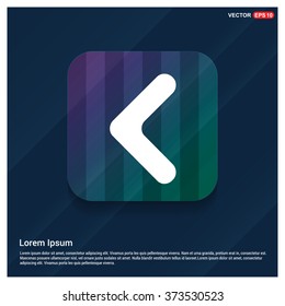 Vector Back arrow icon. Vector arrow icon