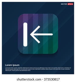 Vector Back arrow icon. Vector arrow icon