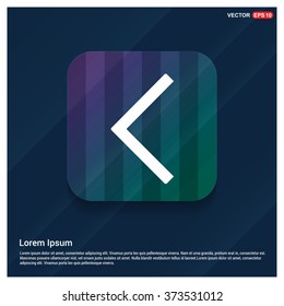 Vector Back arrow icon. Vector arrow icon