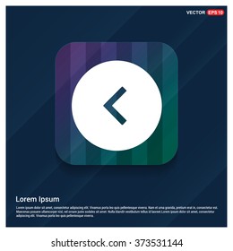 Vector Back arrow icon. Vector arrow icon