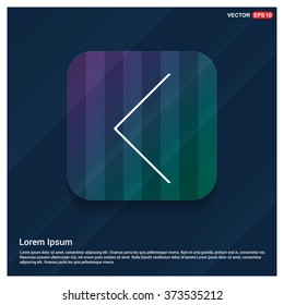 Vector Back arrow icon. Vector arrow icon
