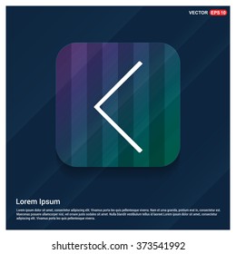 Vector Back arrow icon