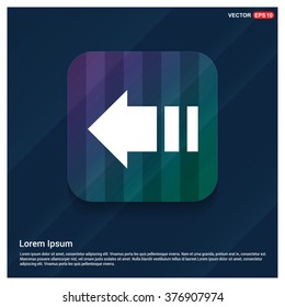Vector Back arrow icon. Vector arrow icon