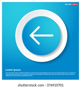 Vector Back arrow icon. Vector arrow icon 