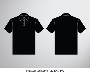 Vector back and front polo shirt for creative and design.