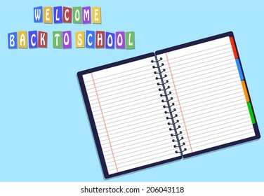 Vector Back ground for Back to School. Easy to edit. Perfect for invitations, announcements and welcome banners.