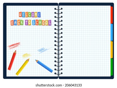 Vector Back ground for Back to School. Easy to edit. Perfect for invitations, announcements and welcome banners.