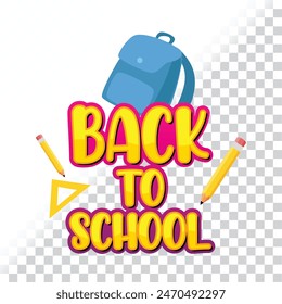 vector back to school 3d png and banner design back to school and  text effect Back To School 3d Traditional Cartoon png school banner png and golden 3d PNG 