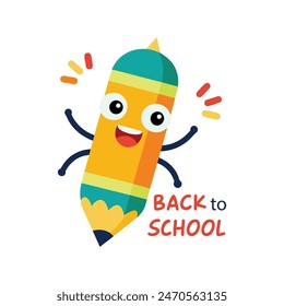  Vector back to school concept for kids