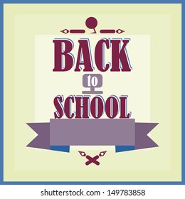 Vector Back to School  Elements - Vintage Style Back to School background