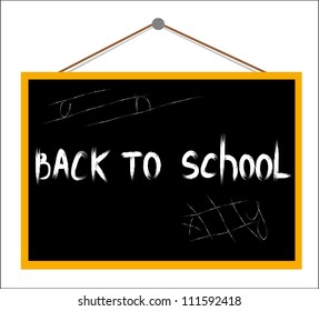 Vector Back to school on the blackboard