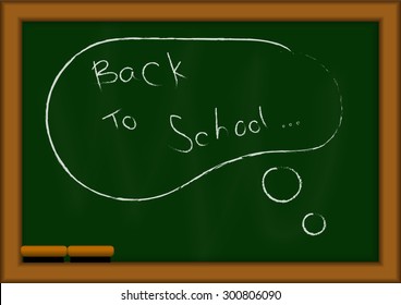 Vector : Back to school on blackboard