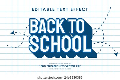 Vector Back To School Text Effect