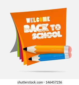 Vector Back to school theme 