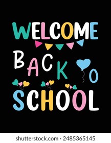 vector Back to school Tshirt Design, background design