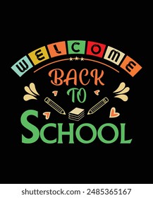 vector Back to school Tshirt Design, background design