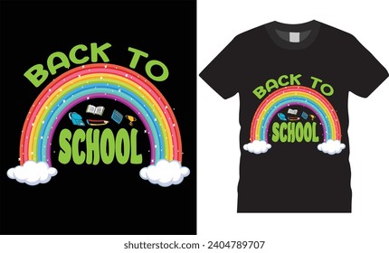 VECTOR BACK TO SCHOOL TYPOGRAPHY T-SHIRT DESIGN