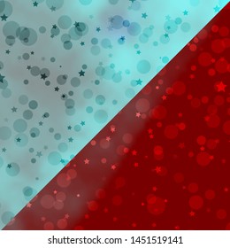 Vector backdrop with circles, stars. Abstract design in gradient style with bubbles, stars. Texture for window blinds, curtains.