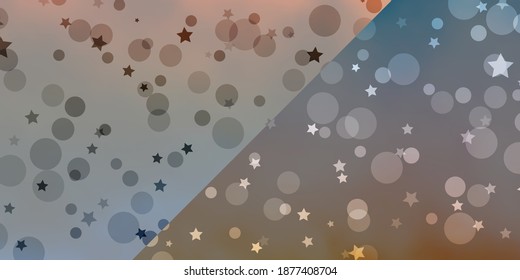 Vector backdrop with circles, stars. Abstract illustration with colorful shapes of circles, stars. Texture for window blinds, curtains.