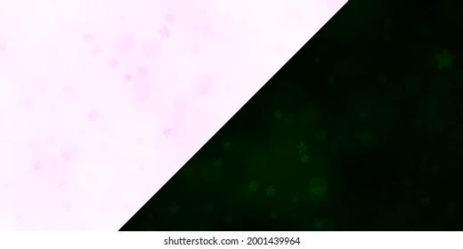 Vector backdrop with circles, stars. Abstract illustration with colorful spots, stars. Design for textile, fabric, wallpapers.