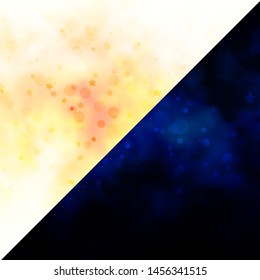 Vector backdrop with circles, stars. Glitter abstract illustration with colorful drops, stars. Design for wallpaper, fabric makers.