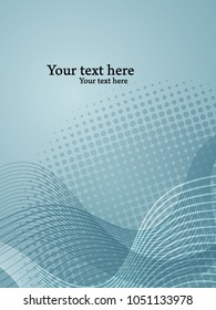 Vector backdrop template with abstract undulating shapes.