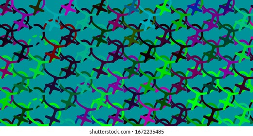  fondo vectorial con los símbolos de poder de la mujer. Ilustración abstracta con una representación del poder de la mujer. Diseño para el Día Internacional de la Mujer.