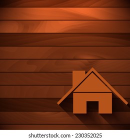 vector backdrop with wood texture and house sign. Eps10