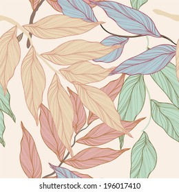 vector backgound with leaves