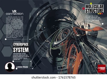 Fundo de vetor com tecnologia abstrata de ilustração 3D conceito de alta tecnologia 