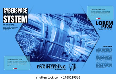 Fondo vectorial con el concepto de alta tecnología de la tecnología abstracta de ilustración 3D 