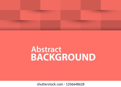 Vector background 3d paper from 
rectangles.Coral abstract texture.Vector background can be used on the website, in cover design, poster, advertising, postcards.