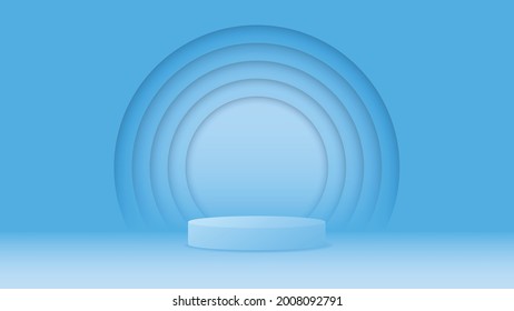 Vector background 3d podium minimal style. Backdrop for presentation product.