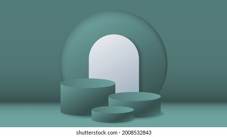 Vector background 3d podium minimal style. Backdrop for presentation product.