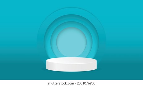 Vector background 3d podium minimal style. Backdrop for presentation product.