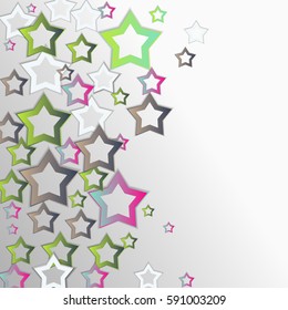 vector background 3D, stars