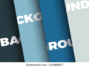 Vector background with 4 sheets of colored paper