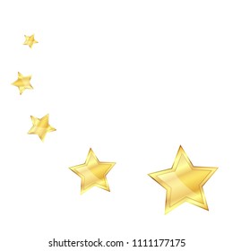 Vector background of 5 gold stars