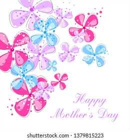 Vector background to the 8th of March (Women's Day). Template design card. Number 8