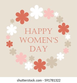 Vector background to the 8th of March (Women's Day). Vector illustration. Greeting card.