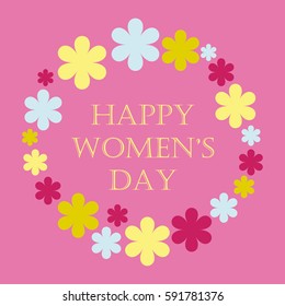 Vector background to the 8th of March (Women's Day). Vector illustration. Greeting card.