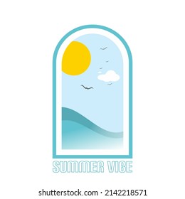 Vector background about sunny and warm summer atmosphere.