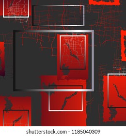 Vector background of abstract 3D objects with a variety of surreal objects in a space with transparent shadows.The background offers to experience and feel a sense of perspective and depth.